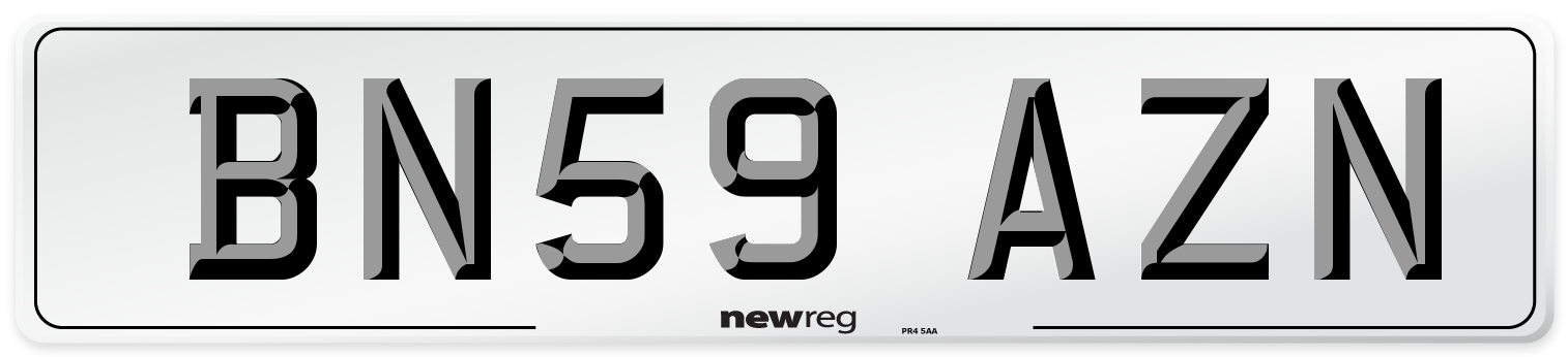 BN59 AZN Number Plate from New Reg